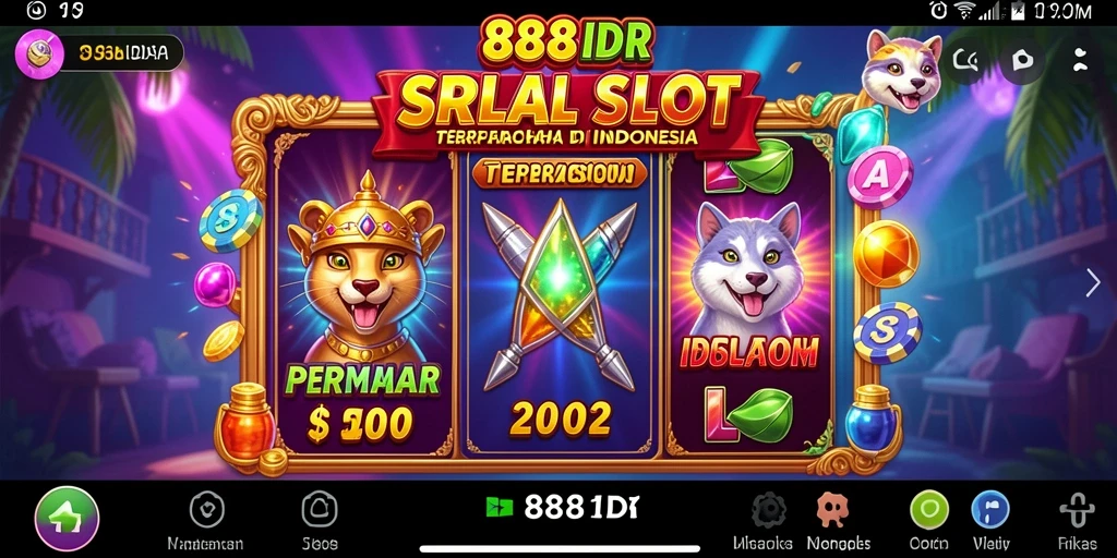 Screenshot gameplay Slot 888IDR dengan tampilan menarik dan fitur bonus.