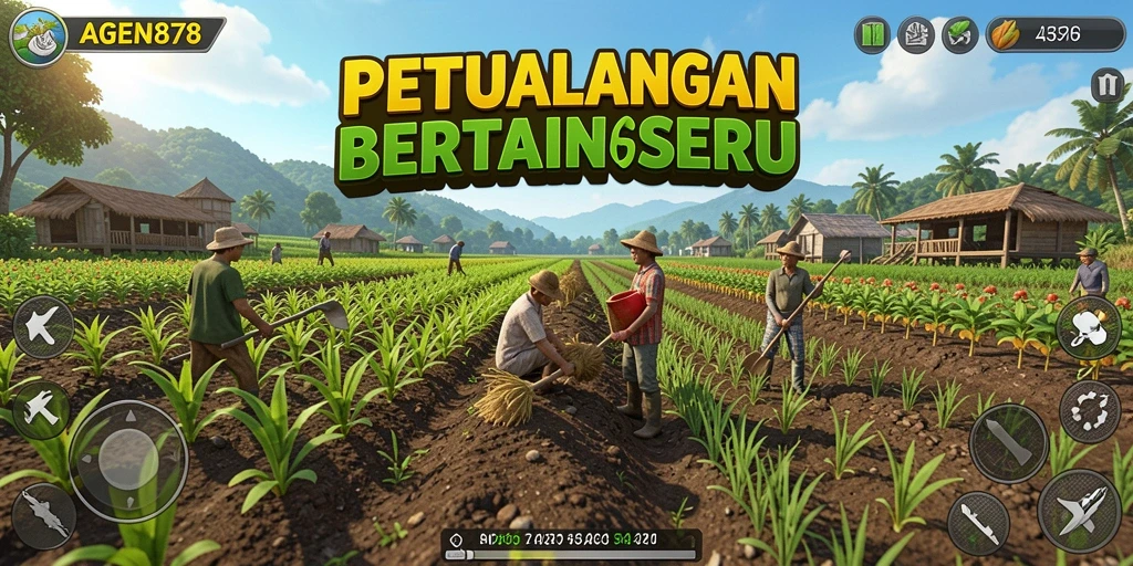 Tampilan gameplay AGEN878 yang menunjukkan aktivitas bertani yang menyenangkan.