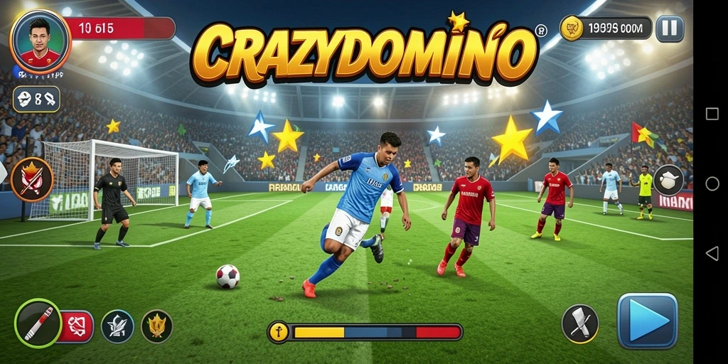 Tampilan gameplay seru dan kompetitif di CRAZYDOMINO.