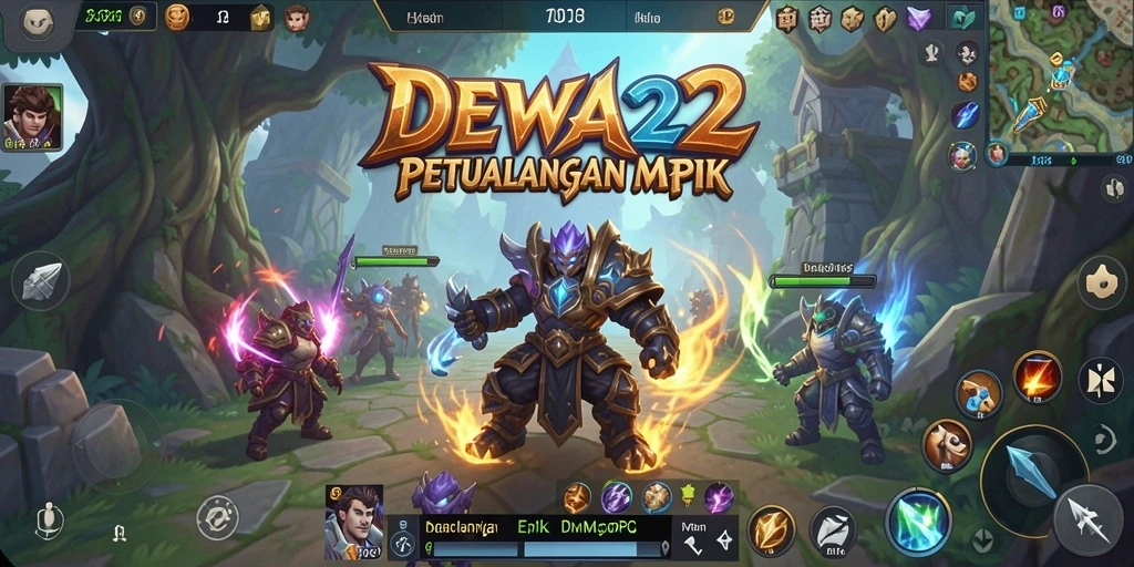 Tampilan menakjubkan dari dunia MMORPG DEWA22 saat beraksi.