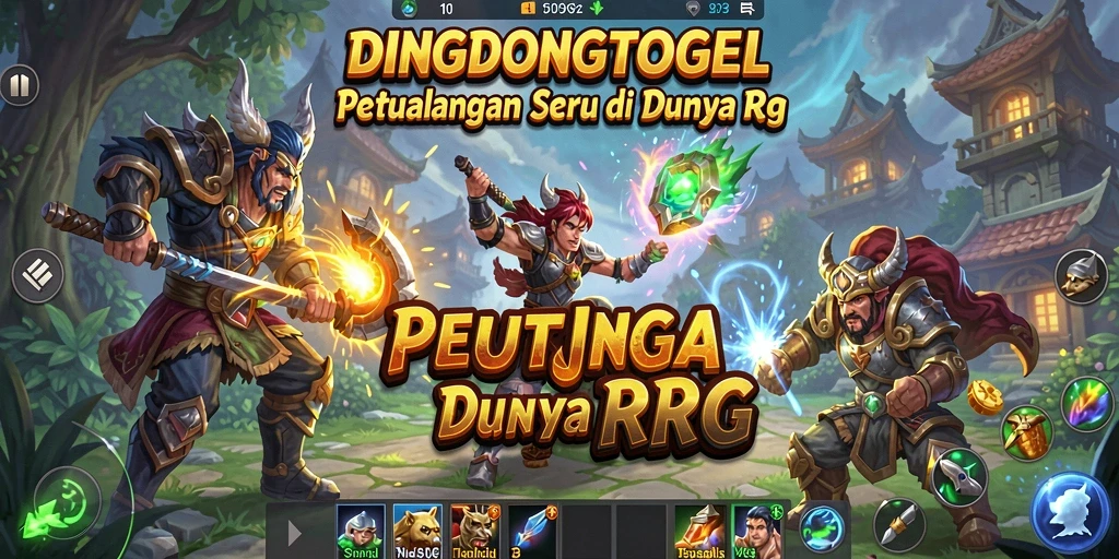 Screenshot gameplay DINGDONGTOGEL menampilkan aksi seru karakter berjuang.