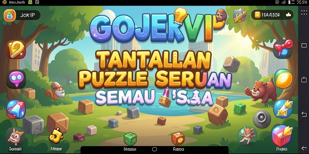 Tampilan screenshot GOJEKVIP menampilkan gameplay Puzzle yang menarik.