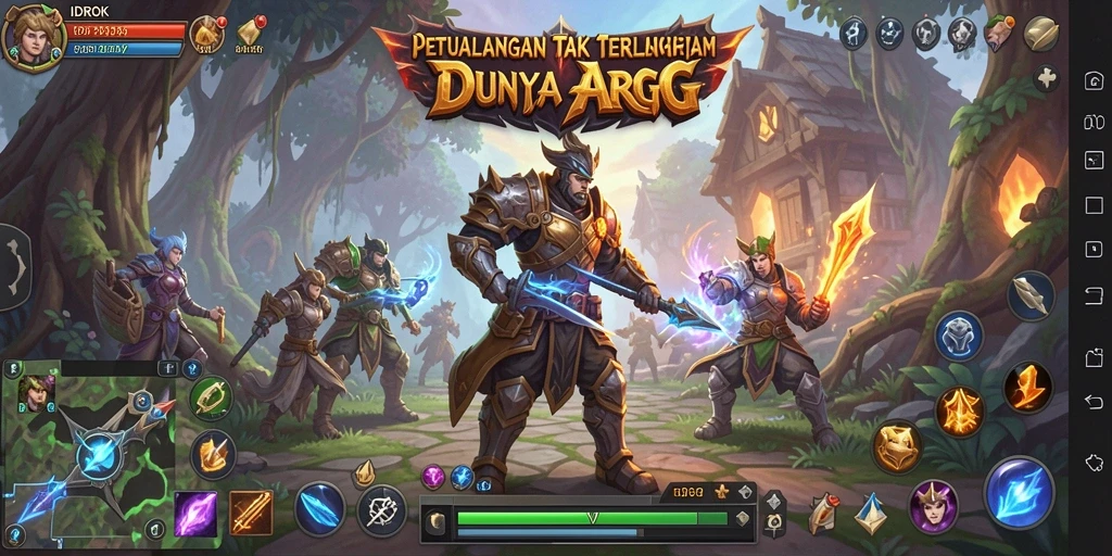 Gameplay menarik IDROK dengan pertarungan karakter yang dinamis.