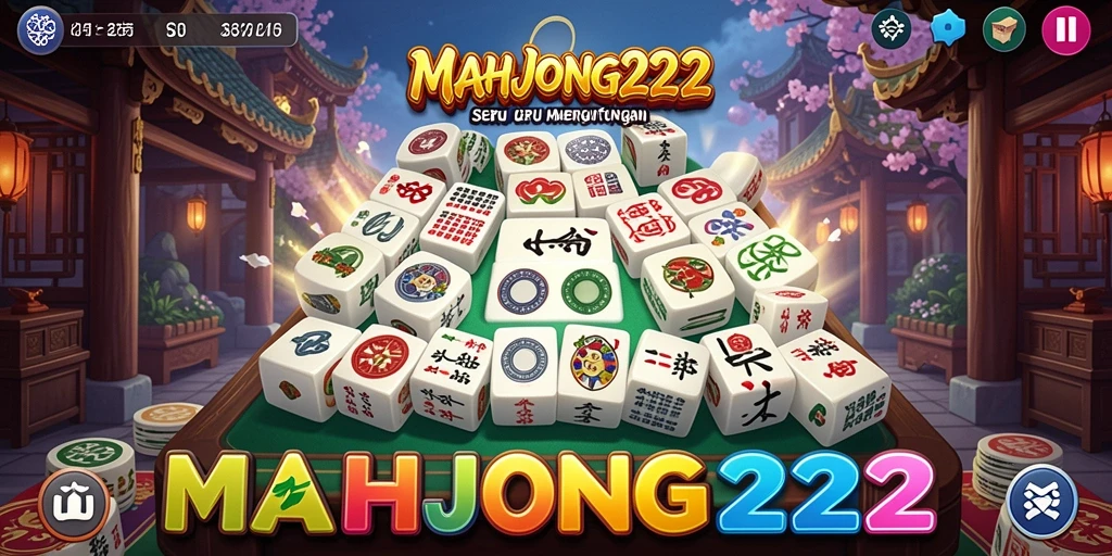 Tampilan gameplay menyenangkan dari MAHJONG222 dengan mesin slot yang menarik.