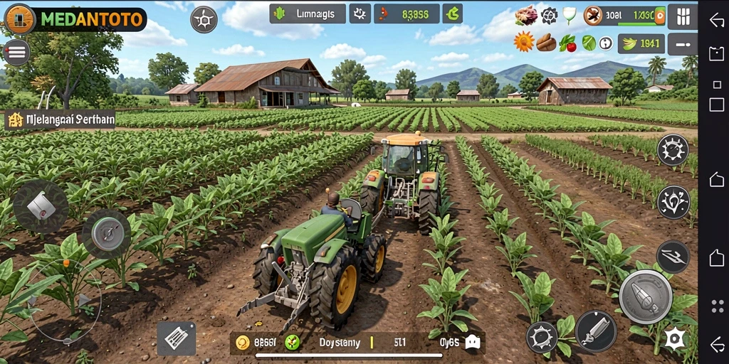 Tampilan gameplay menarik dari <strong>MEDANTOTO</strong> menunjukkan proses bertani yang menyenangkan.