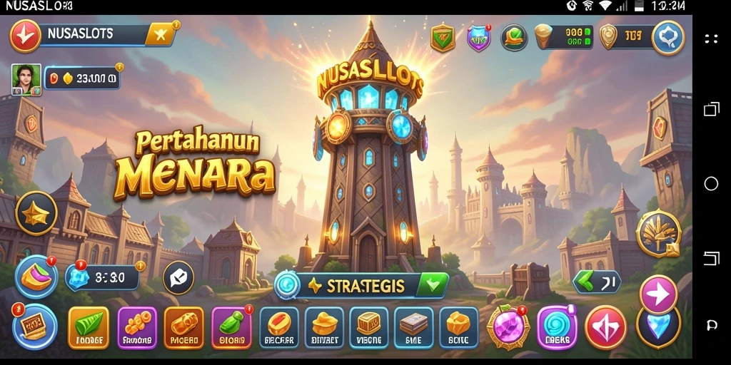 Menampilkan momen seru dari pertahanan menara di NUSASLOTS.