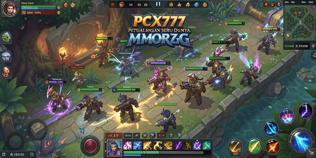 Screenshot gameplay PCX777 yang menunjukkan aksi seru dalam MMORPG.