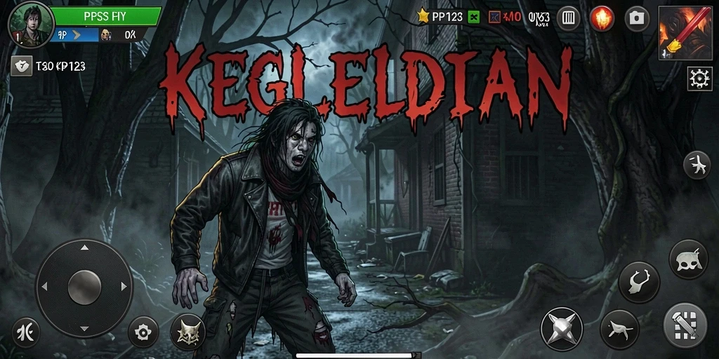Gambaran gameplay menegangkan dari PP123 di dunia horor.