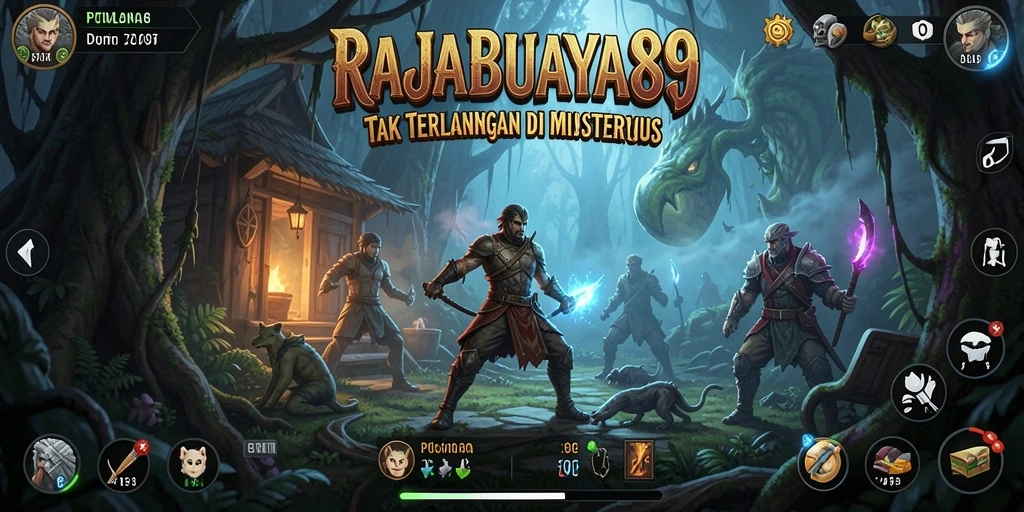 Screenshot menampilkan aksi seru dalam RAJABUAYA89 dengan latar fantastis.