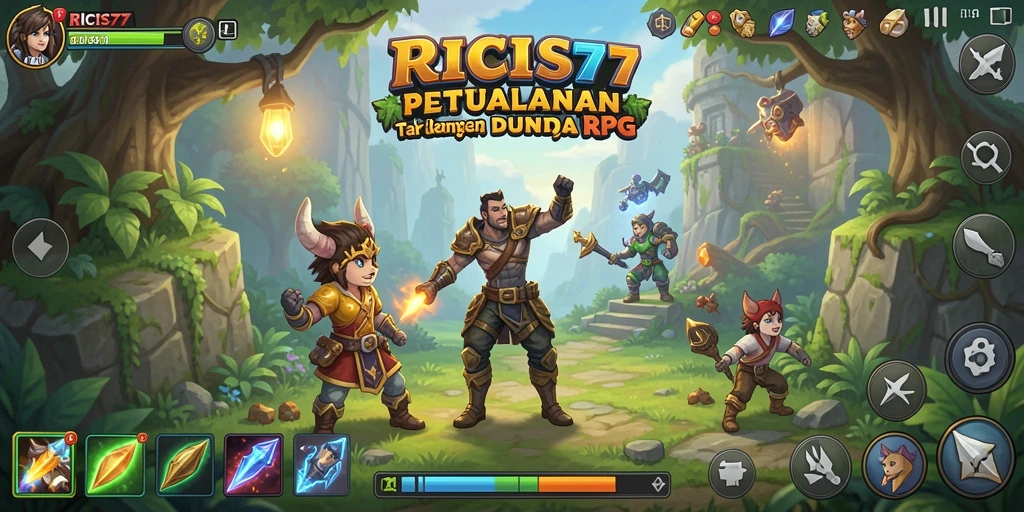 Screenshot menampilkan aksi pertempuran seru di dunia RPG.