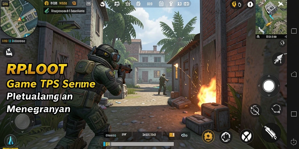 Tampilan gameplay menarik dari RPLOOT dalam pertempuran TPS.