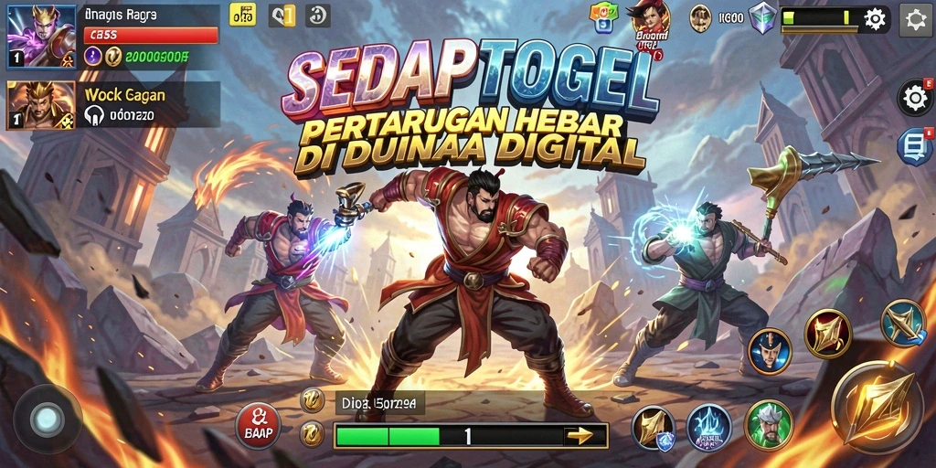 Screenshot gameplay SEDAPTOGEL menampilkan aksi pertarungan yang intens.