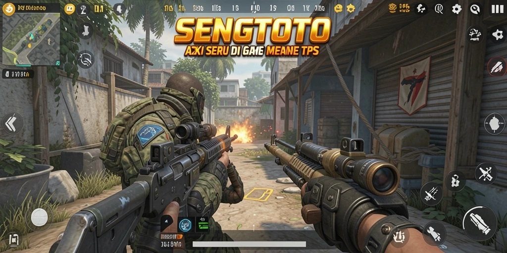 Tangkapan layar SENGTOTO menampilkan aksi intens dalam pertempuran TPS.
