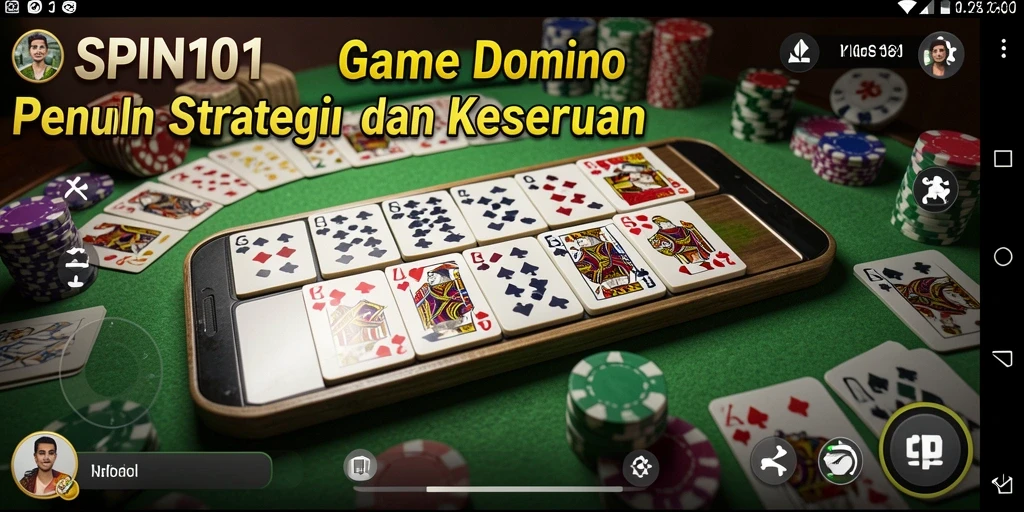 Tampilan screenshot SPIN101 yang menampilkan aksi seru permainan Domino.